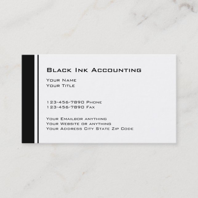 Simple CPA Accountant Business Cards (Front)