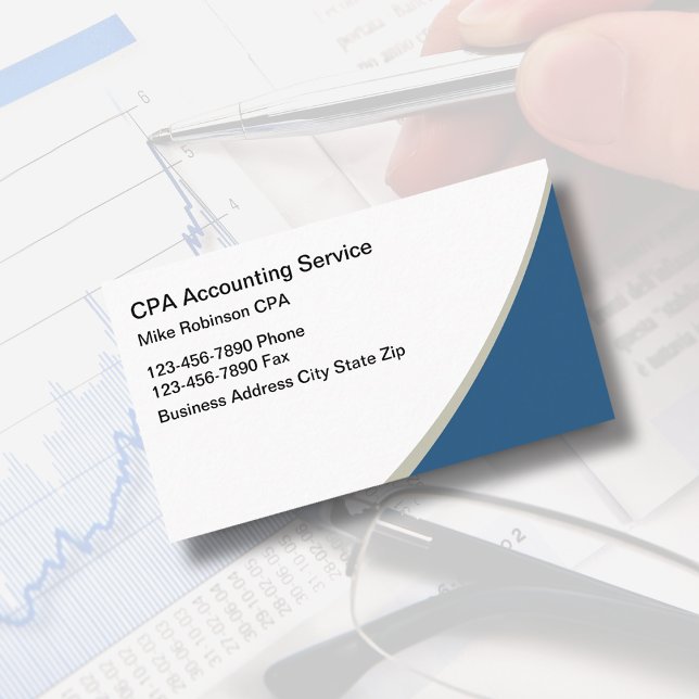 Simple CPA Accountant Business Cards New (Creator Uploaded)