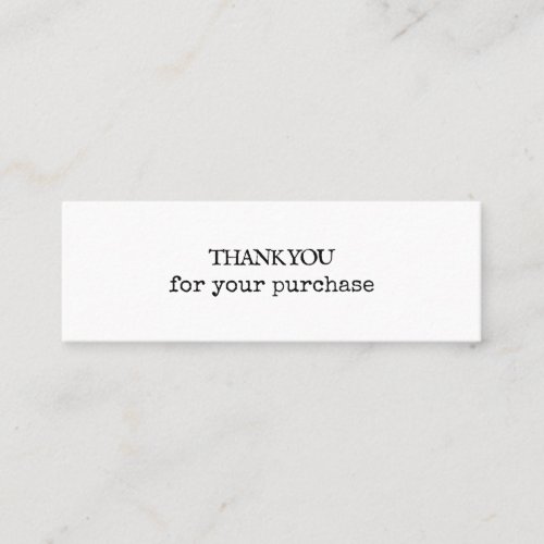 Simple craft business logo thank you insert card