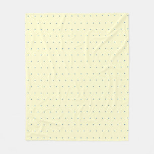 Simple Cream and Light Blue Polka Dot Pattern Fleece Blanket