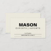 Simple | Cream Business Card (Front/Back)