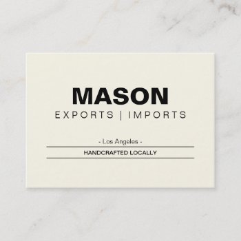 Simple | Cream Business Card by lovely_businesscards at Zazzle