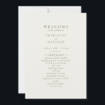 Simple Cream Gold Text Wedding Program<br><div class="desc">Cream Wedding program.  Simple.  Gold text.</div>