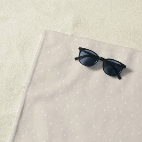 Simple Cream Polka Dot Design Beach Towel