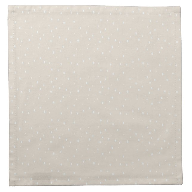Simple Cream Polka Dot Design Cloth Napkin (Front)