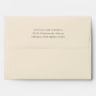 Simple Cream Retro Typewriter Font Return Address