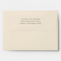 Simple Cream Retro Typewriter Font Return Address