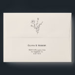 Simple Cream Rustic Floral Wedding Envelope<br><div class="desc">This Minimalist wedding envelope features delicate bohemian floral elements that will be great for Boho and Rustic style wedding. Just add your names and return address on the back of the envelope. You can also choose the envelope color to match your event.</div>