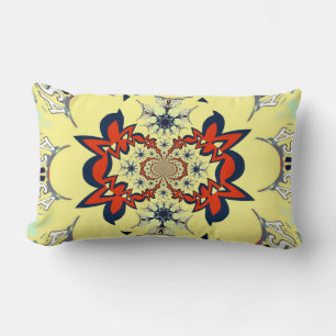 Simple creamy elegant pattern design lumbar pillow
