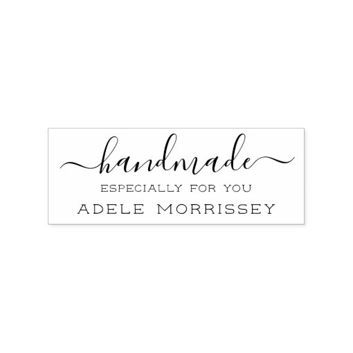 Simple Create Your Own Handmade Name Rubber Stamp Zazzle