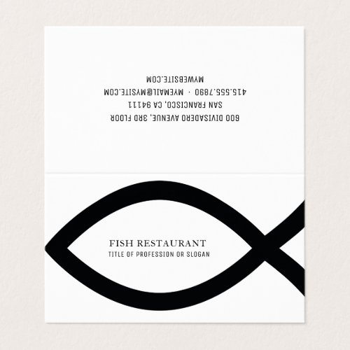 Simple Creative Fish Restaurant Professional Business Card