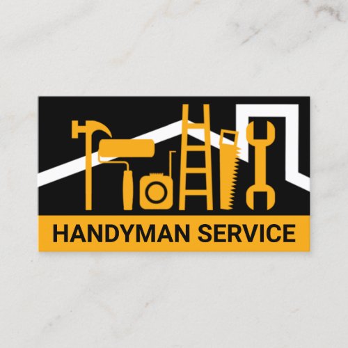 Simple Creative Handyman Tools Rooftop Business Card