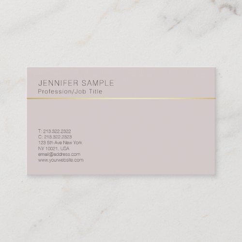 Simple Creative Plain Elegant Classic Colors Business Card