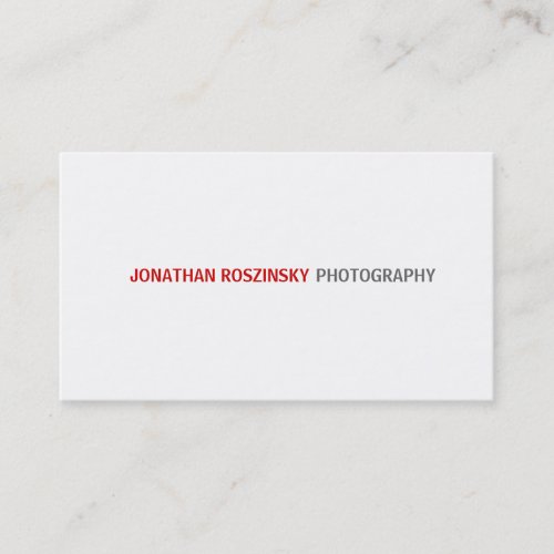 Simple Crimson Text Business Card