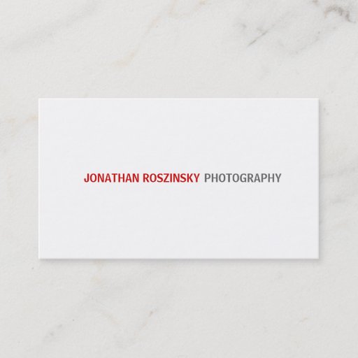 Customizable Simple Crimson Text Business Card