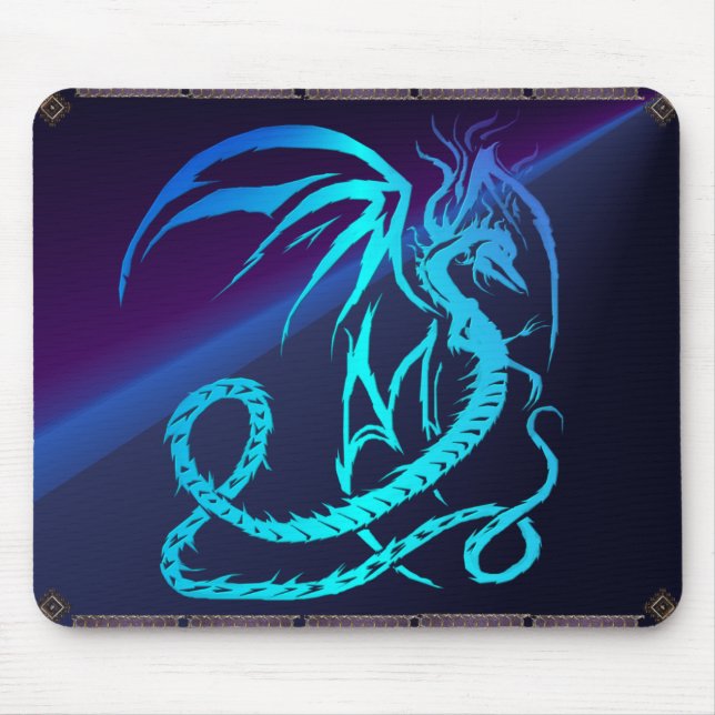 Simple Critters-Electric Dragon Mouse Pad (Front)