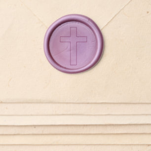 Simple Cross - Christian Religious Crucifix Jesus  Wax Seal Sticker