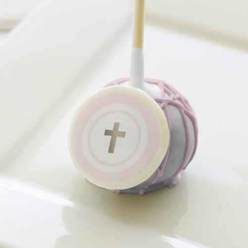 Simple cross faux foil cake pops