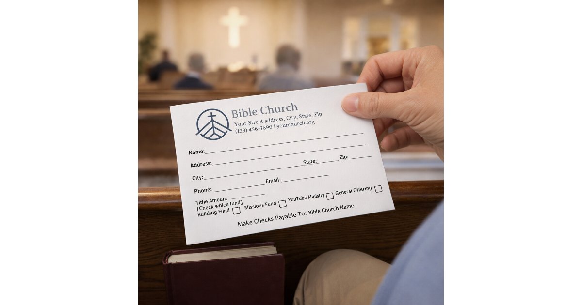 Tithe Cross Simple Cross Mountain Bible Church Tithe Offering Envelope | Zazzle