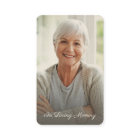 Simple Cross Photo Funeral Memorial Prayer Card 