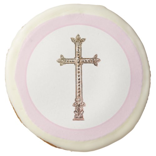 Simple Cross  Pink   Sugar Cookie