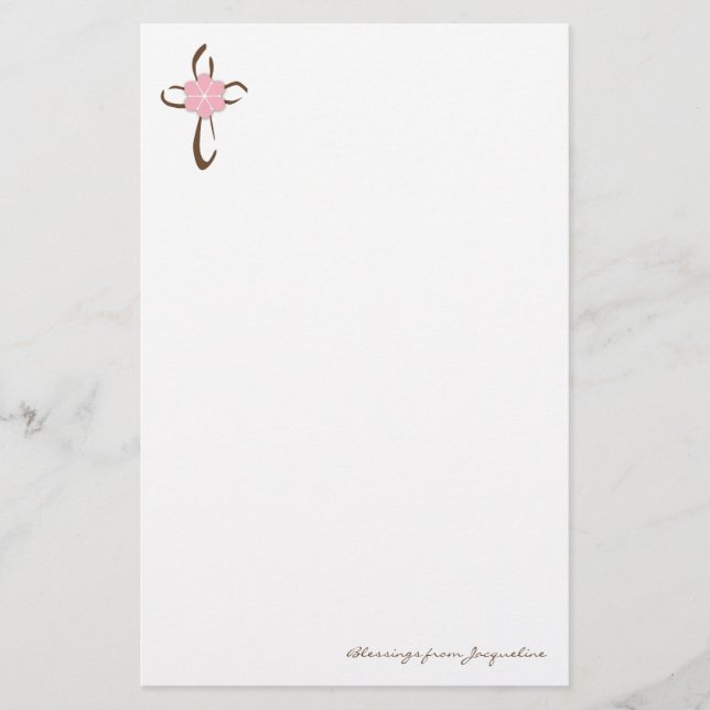 Simple Cross Stationery (Front)
