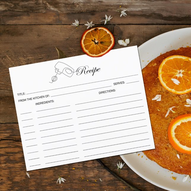 Simple Culinary Recipe Card (Creator Uploaded)