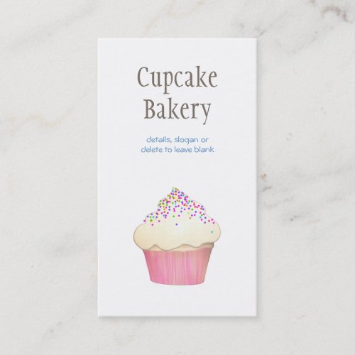 Simple Cupcake Bakery 3 Business Card