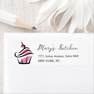 Simple Cupcake Bakery Patisserie Business Label