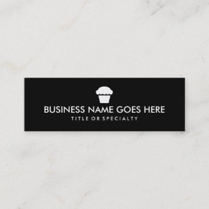 simple cupcake (color customizable) mini business card