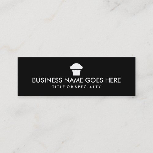 simple cupcake color customizable mini business card