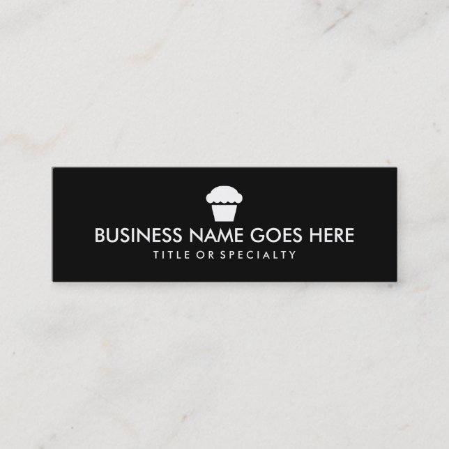 simple cupcake (color customizable) mini business card (Front)