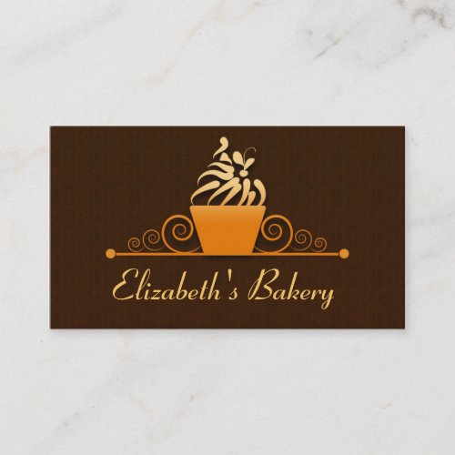 simple cupcake modern business card