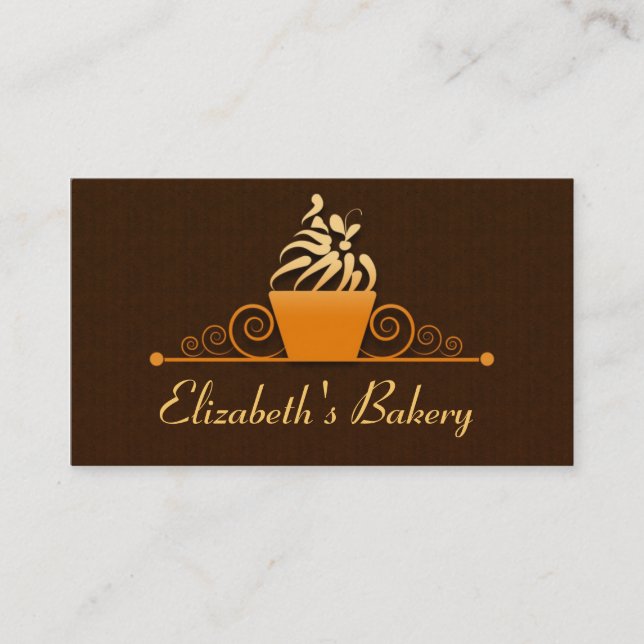 simple cupcake modern business card (Front)