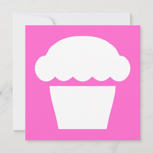 simple cupcake / muffin personalized invitations