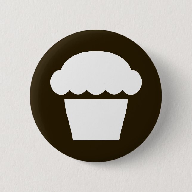 simple cupcake / muffin pinback button (Front)