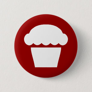 simple cupcake / muffin pinback button