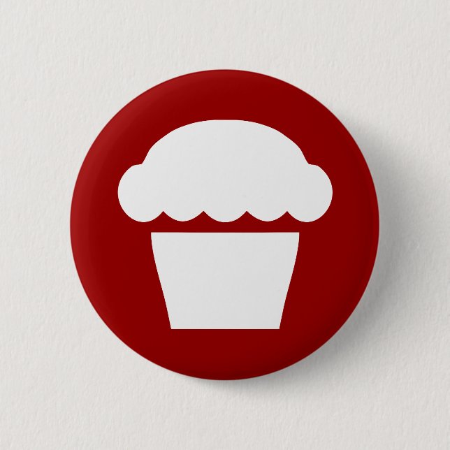 simple cupcake / muffin pinback button (Front)