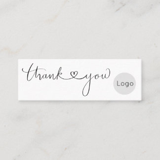 Simple Cursive Heart Thank You Insert Logo