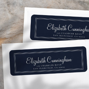 Simple Cursive Script Return Address Label