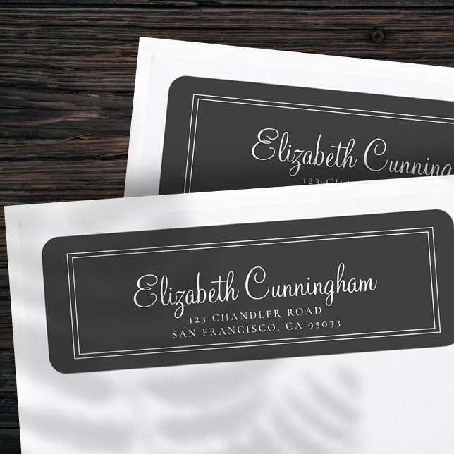 Simple Cursive Script Return Address Label (Creator Uploaded)