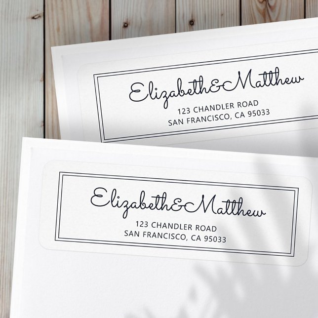 Simple Cursive Script Return Address Label (Creator Uploaded)