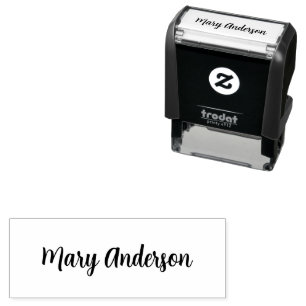Simple Cursive Script Signature Font Template Self-inking Stamp