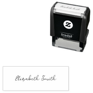 Simple Cursive Script Signature Name Template Self-inking Stamp
