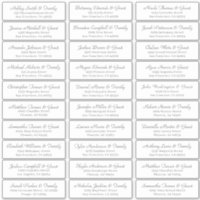 Simple Cursive Script Wedding Guest Names Address Sticker