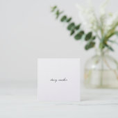 Simple Cursive Square Business Card (Standing Front)