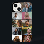 Simple Custom 9 Photo Collage Modern Personalized Case-Mate iPhone 14 Case<br><div class="desc">Minimal classy photo collage template to upload your favorite photos easily.</div>