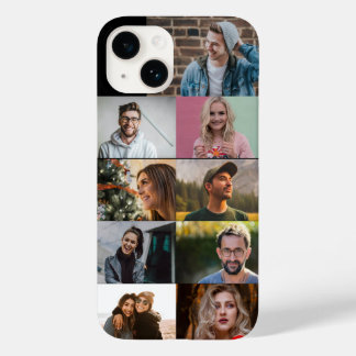 Simple Custom 9 Photo Collage Modern Personalized Case-Mate iPhone 14 Case