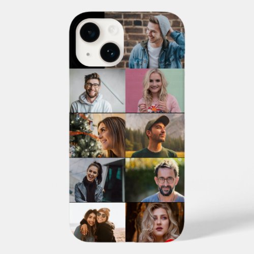 Simple Custom 9 Photo Collage Modern Personalized Case_Mate iPhone 14 Case