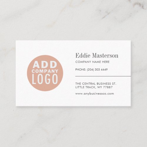 Simple Custom Add Logo Modern Minimalist Business Card